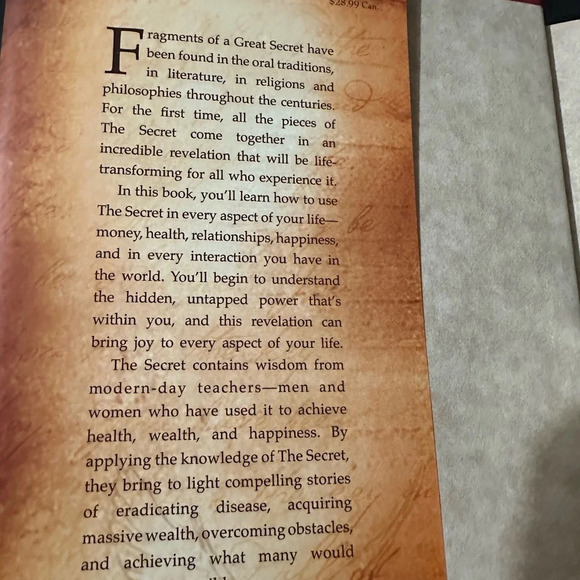 The Secret Hardcover by Rhonda Byrne - Picture 3 of 4